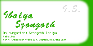 ibolya szongoth business card